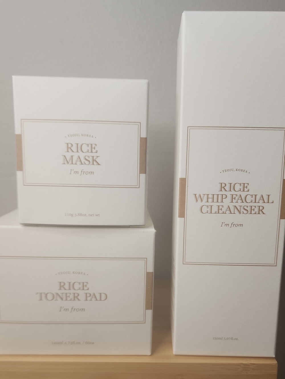 I'm from Rice Mask Set – White and Cream Packaging